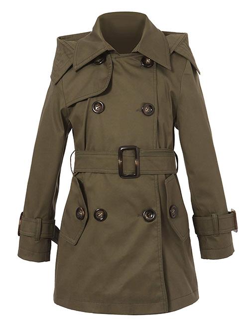 Richie House Classic Hooded Trench Coat