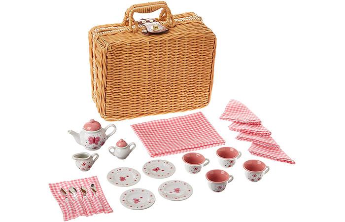 Schylling Butterfly Tea Set Basket