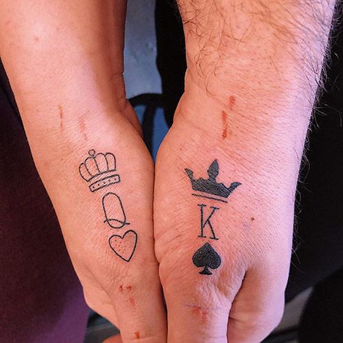 King of Hearts Temporary Tattoo Sticker - OhMyTat