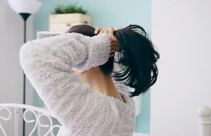 When She Ties Her Hair Up Into A Ponytail