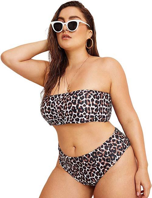 Yii-Ounee Snake-Print Bandeau Bikini