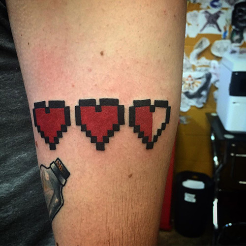 Zelda heart tattoo design