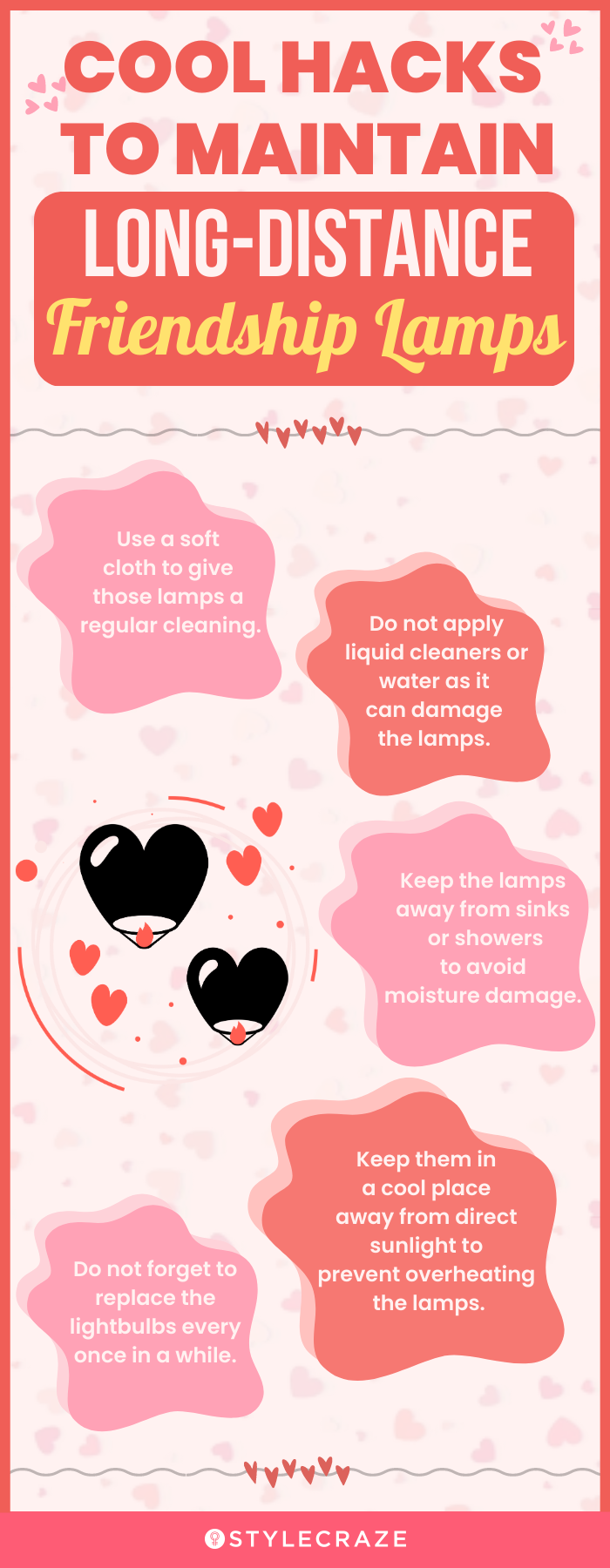 Cool Hacks To Maintain Long-Distance Friendship Lamps (infographic)