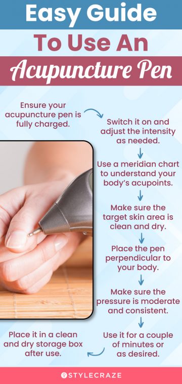 Easy Guide To Use An Acupuncture Pen (infographic)