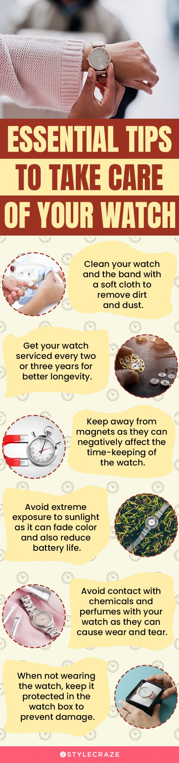 Essential Tips To Take Care Of Your Watch (infographic)
