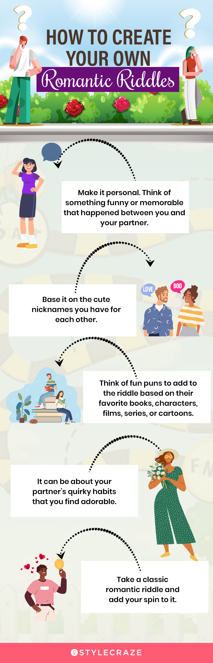 how to create your own romantic riddles (infographic)