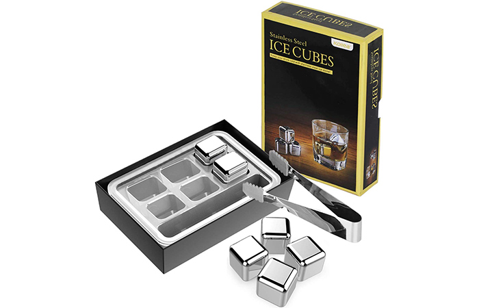 Kollea Stainless Steel Reusable Ice Cubes Chilling Stones