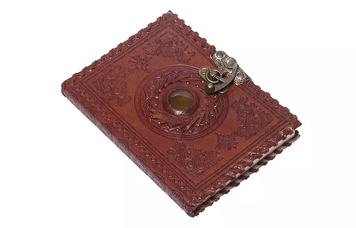 Leather Engraved Lock Diary