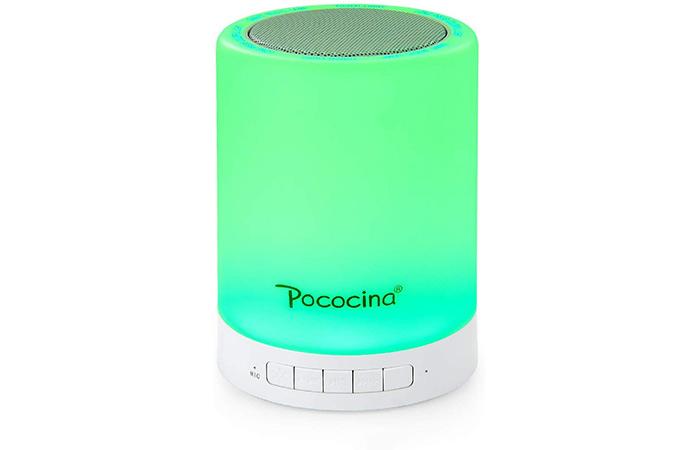 Pococina Wireless Speaker Dimmable Table Lamp