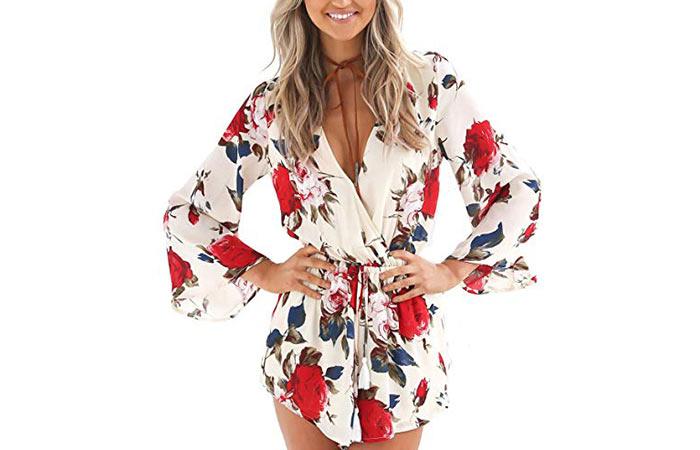 Relipop Floral Print Romper