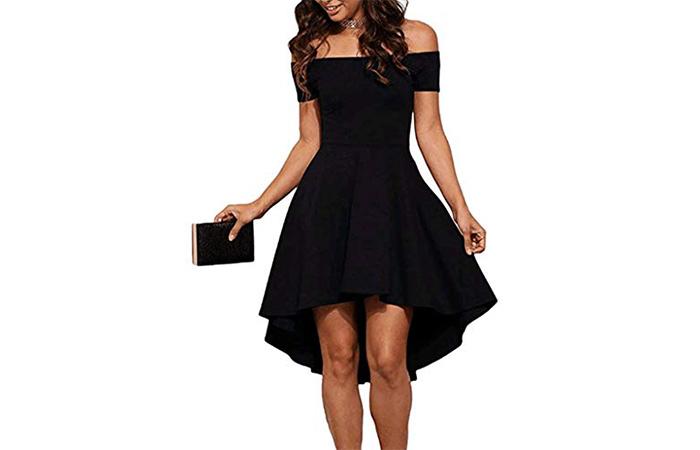 Sidefeel Off-Shoulder Cocktail Dress