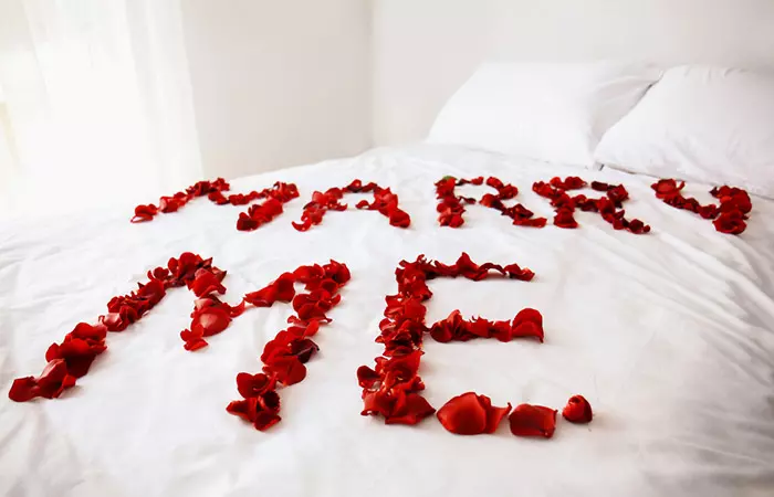 Valentine's day red rose proposal idea