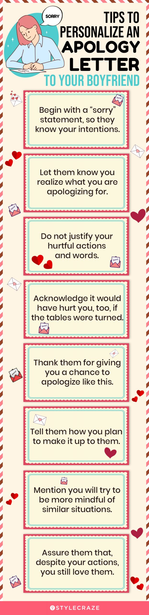 tips to personalize an apology letter to your boyfriend [infographic]