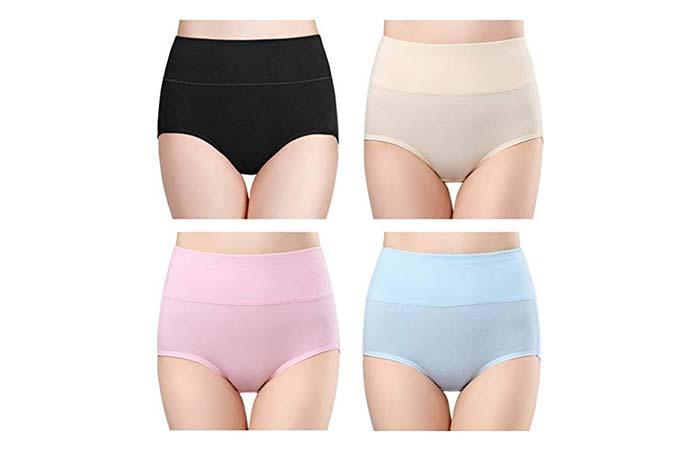 Wirarpa Women's High Waisted Cotton Underwear