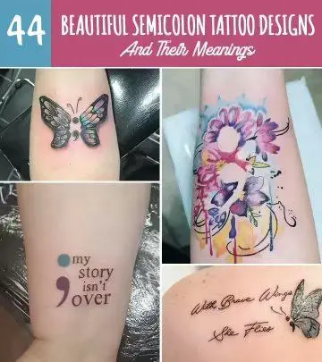 Semicolon tattoo designs