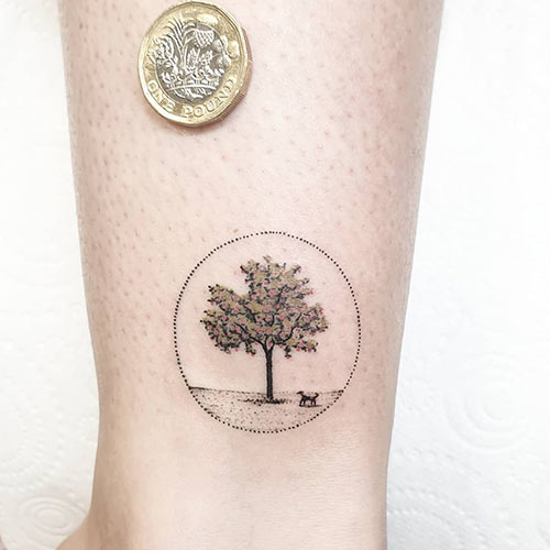 Apple tree of life tattoo design