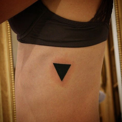 Black triangle tattoo design