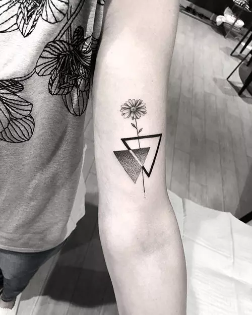 Double inverted triangle tattoo design