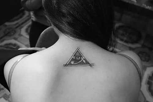 Egyptian triangle tattoo design