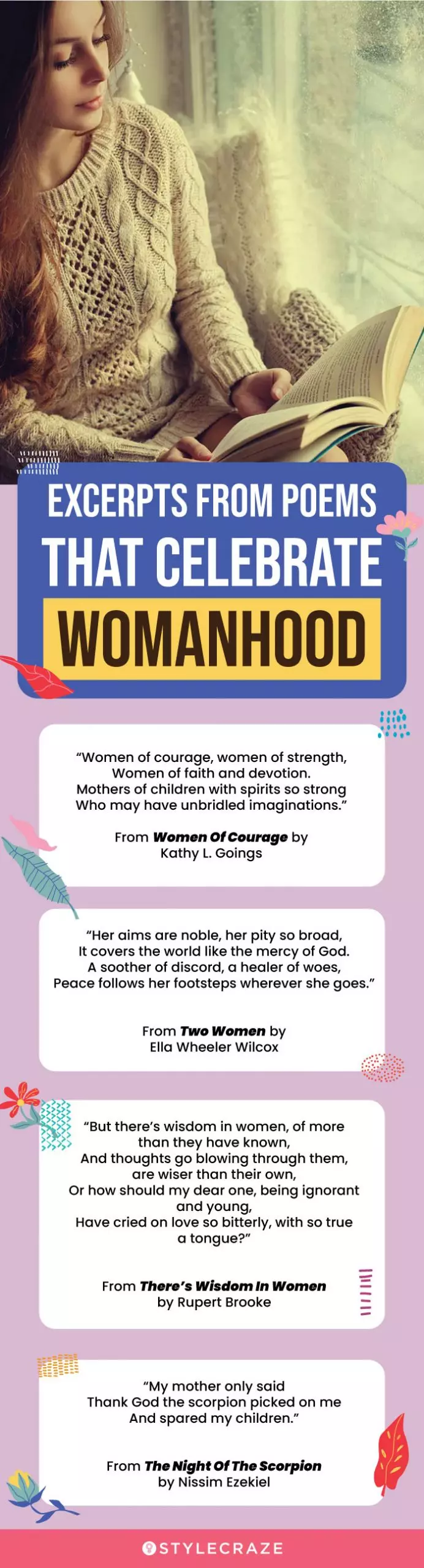 excerpts from poems that celebrate womanhood(infographic)