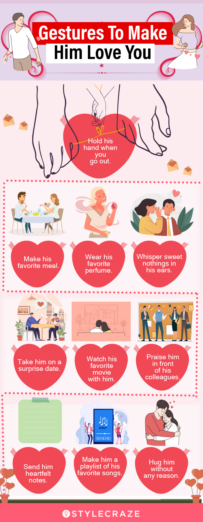 gestures to make him love you (infographic)