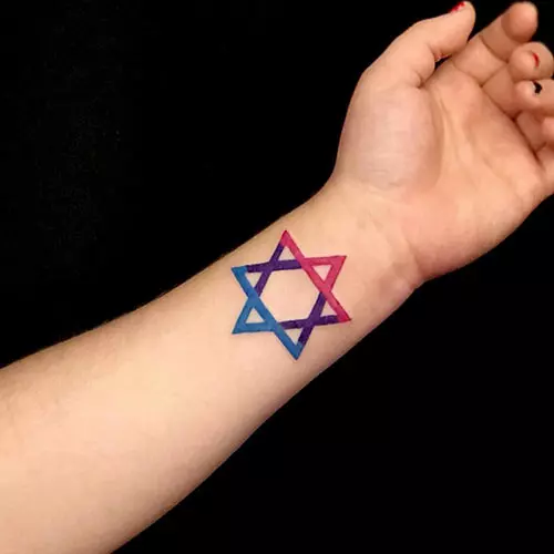 Jewish triangle tattoo design