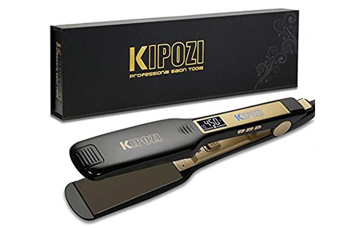 KIPOZI Professional Titanium Flat Iron Hair Straightener