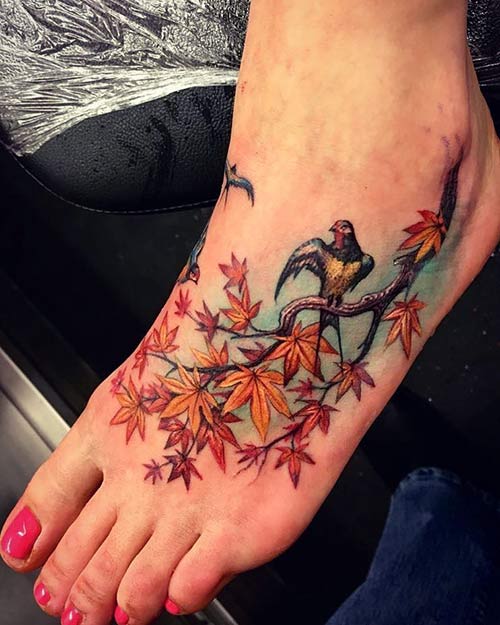 Maple tree of life tattoo design