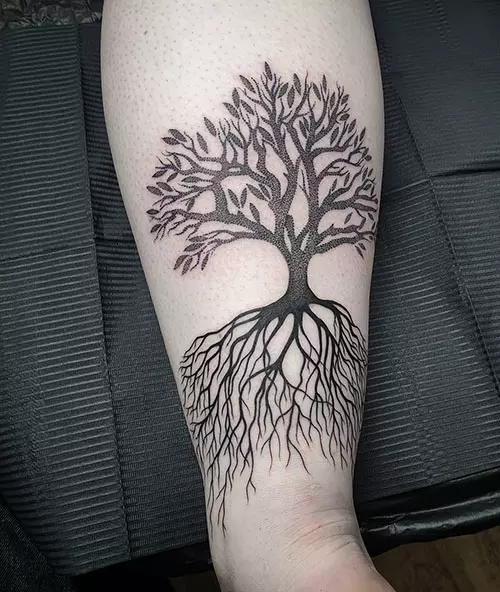 Oak tree of life tattoo design