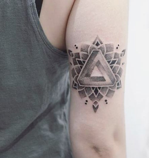 Penrose triangle tattoo design