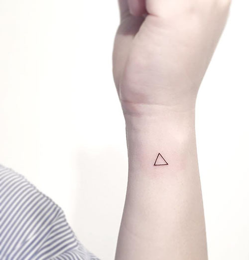 Triangle Tattoo With Line Meaning.