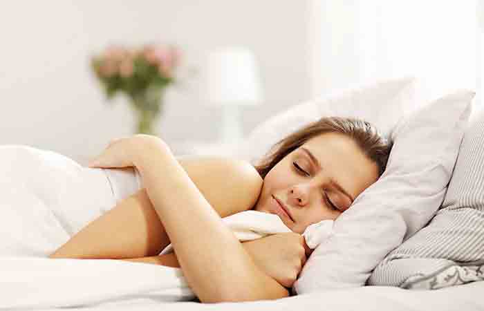 A woman sleeping peacefully