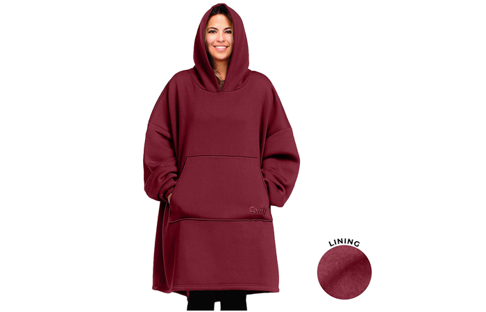 The Comfy Oversized Unlined Wearable Fleece Cotton Blanket