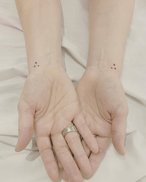 Three-dot triangle tattoo design