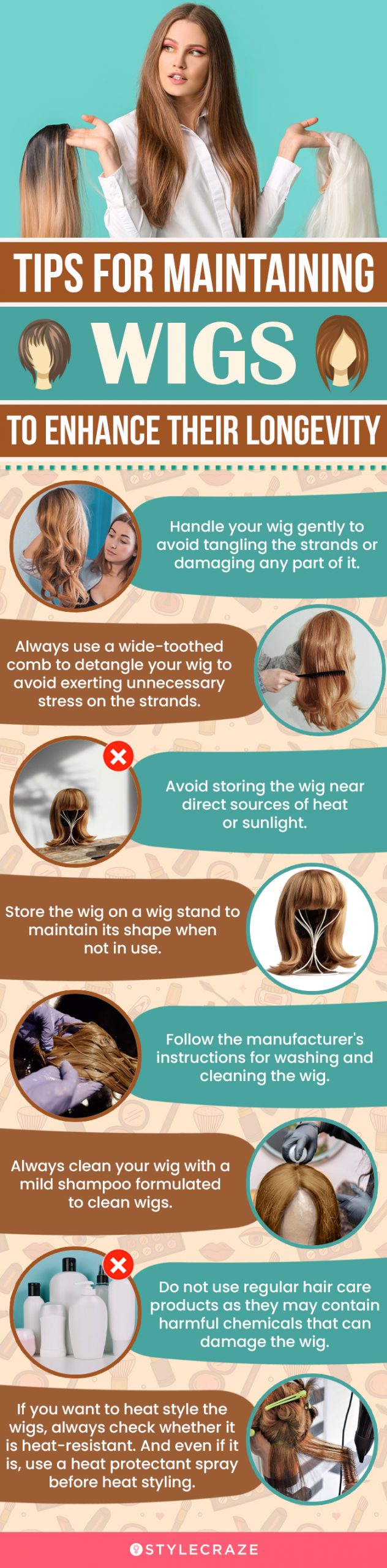 Tips For Maintaining Wigs To Enhance Their Longevity(infographic)