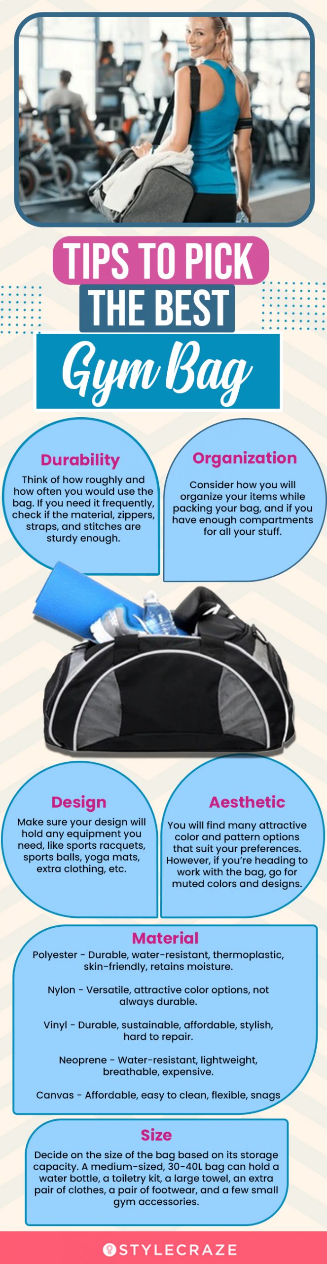 Tips To Pick The Best Gym Bag (infographic)