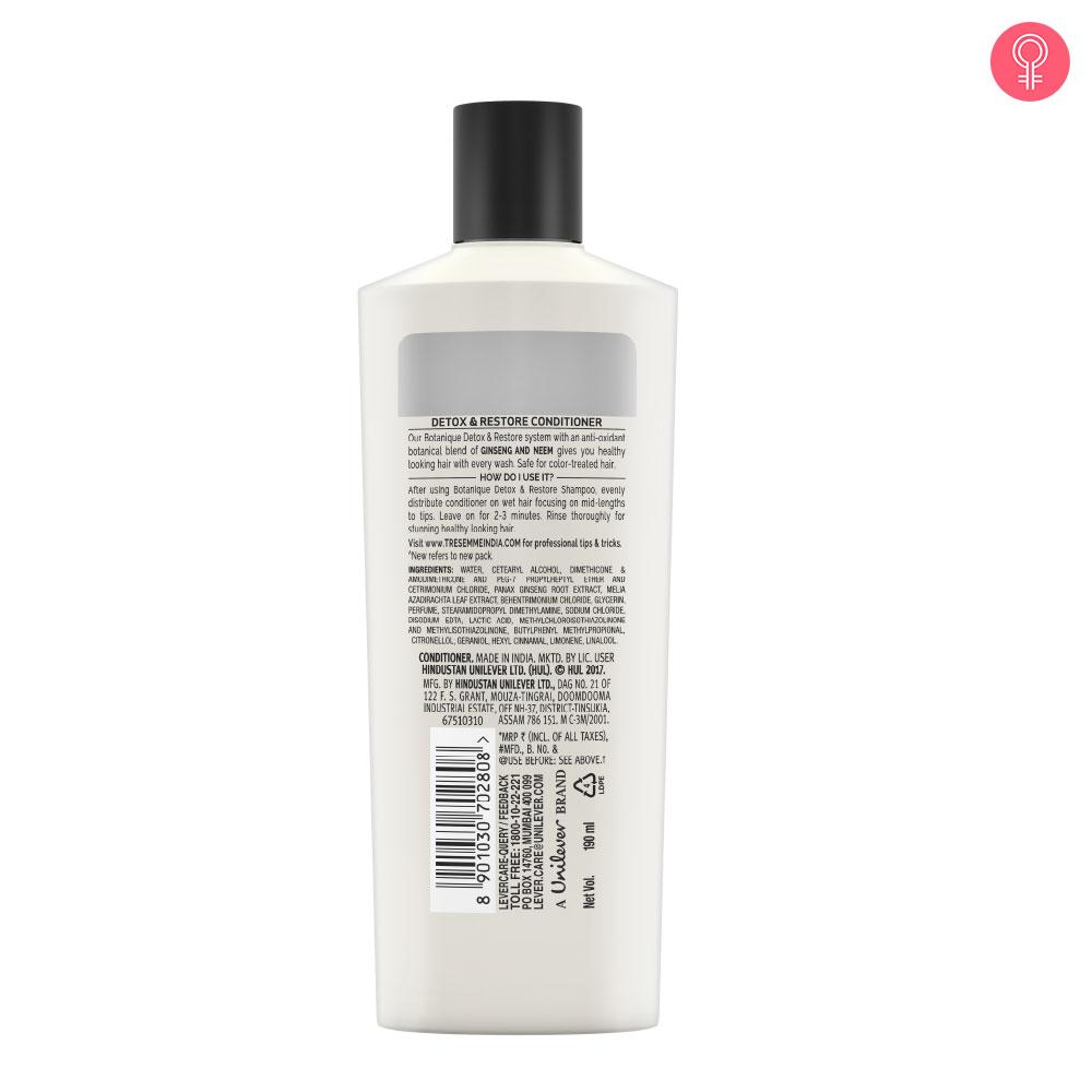 Tresemme Botanique Detox and Restore Conditioner Reviews, Ingredients