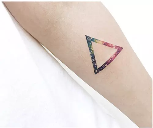 Triangle forearm tattoo design