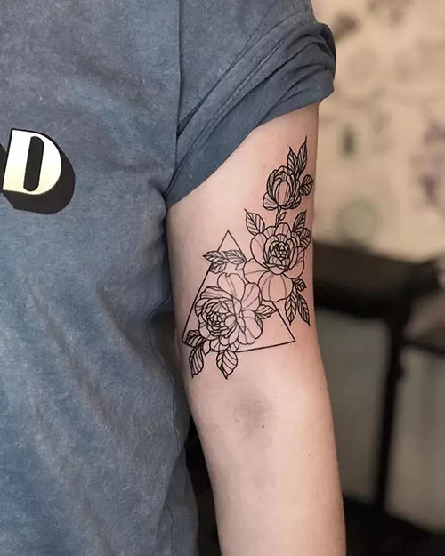Triangle tattoo on arm design