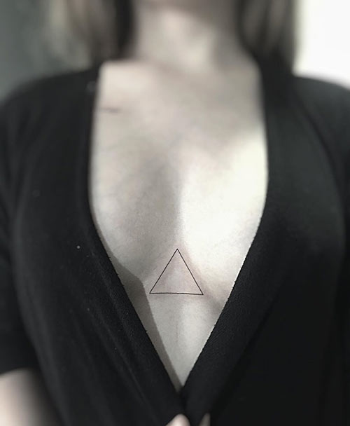 Triangle tattoo on chest design