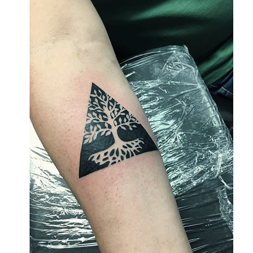 Triangle tree tattoo design