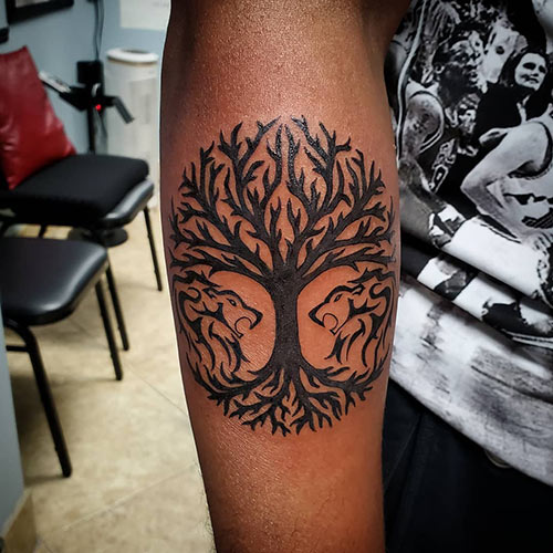 Tribal tree of life tattoo design