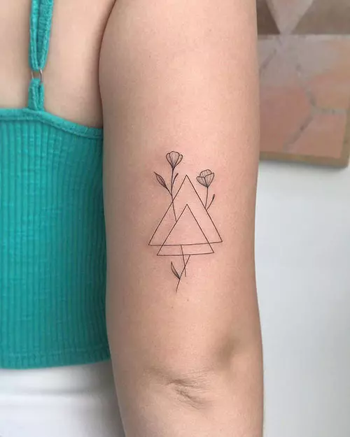 Two triangles tattoo design