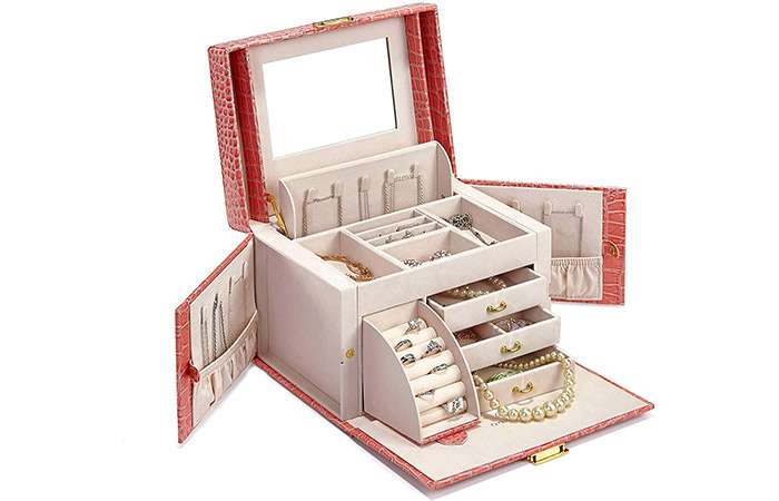 Vlando Mirrored Jewelry Box
