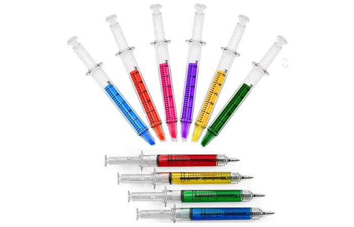 BestGrew 4 Syringe Pens 6 Syringe Highlighters