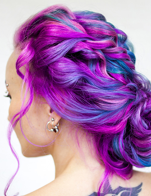 Blueberry blend as a blue and violet hair idea