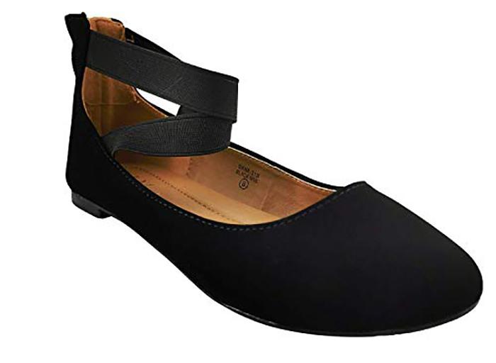 Dana-20B Women's Classic Black Suede Ballerina Flats