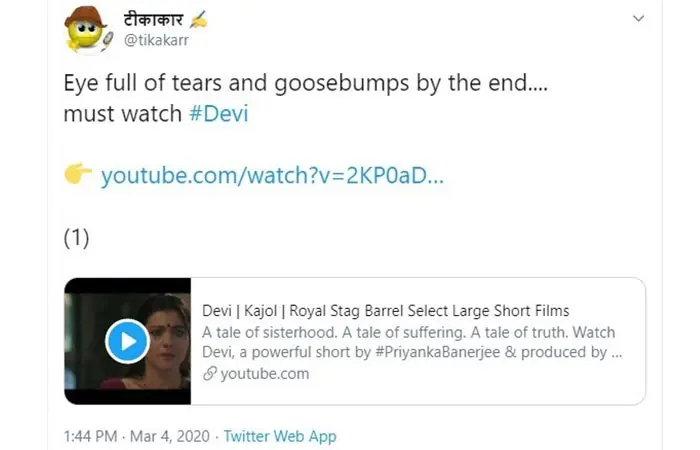 Devi has caused quite a storm on social media