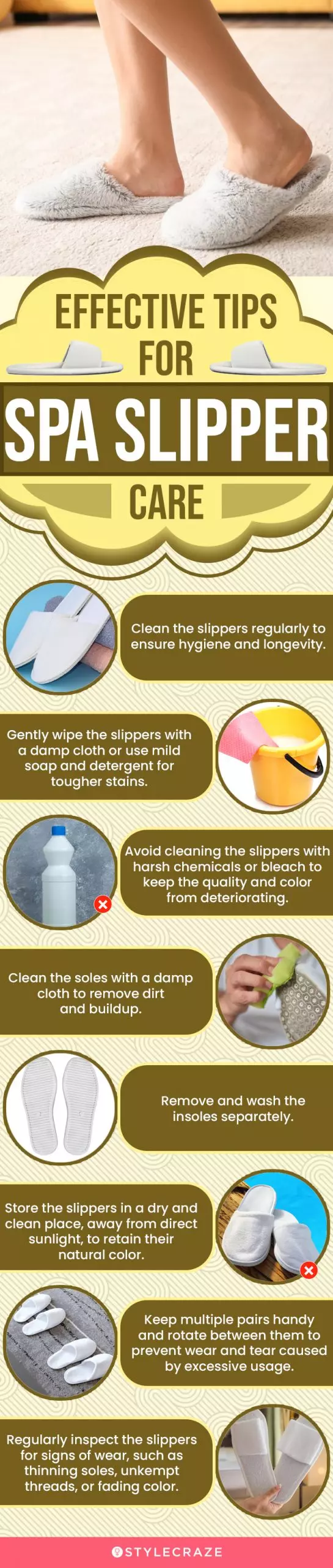 Effective Tips For Spa Slipper Care (infographic)