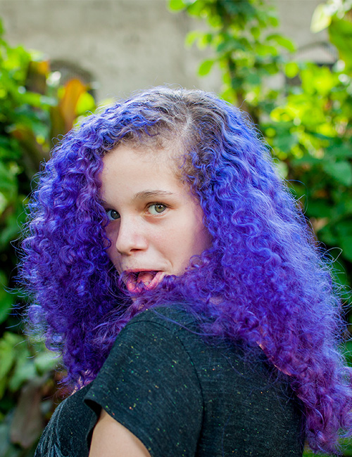 Electric blue and purple hair ideas